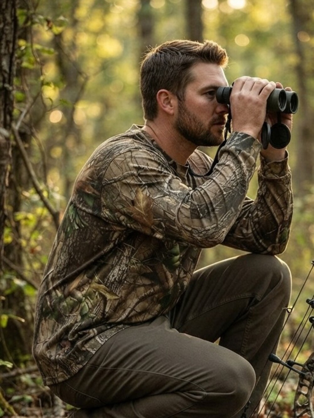 Realtree Hardwoods Camouflage Long Sleeve Hunting Shirt Size 2XL - EUC